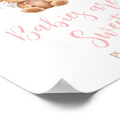 Poster Balloon rose Boho Bear Bébés sont doux (Coin)