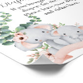 Poster Balloon rose Eléphant (Coin)