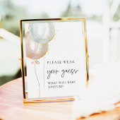 Poster Balloon rose et bleu Révélation de genre Portez vo