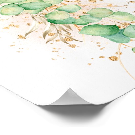 Poster Balloon rose Eucalyptus Foliage Garland Boissons (Coin)