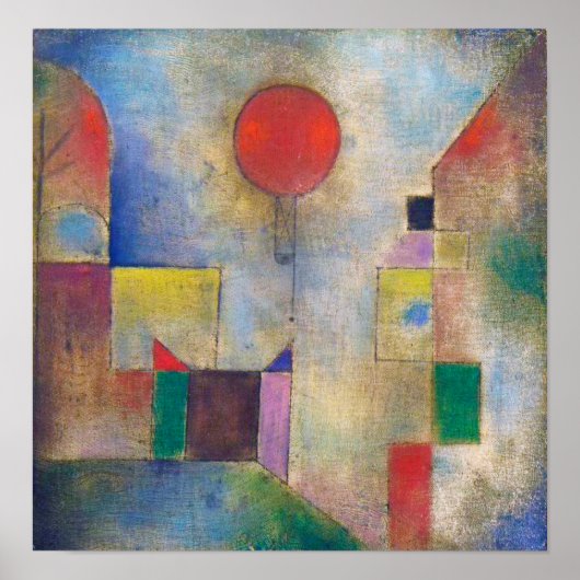 Poster Balloon rouge, Klee (Devant)