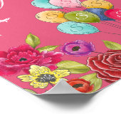 Poster Balloon Twisting Alice In Wonderland Florals (Coin)