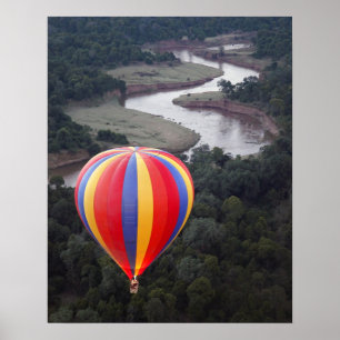 Poster Ballooning à chaud sur la rivière Mara