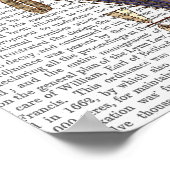 Poster Ballotte à air chaud à carreaux bleu (Coin)