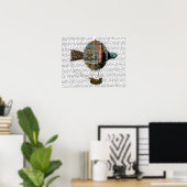 Poster Ballotte à air chaud avec plume de queue (Bureau à domicile)