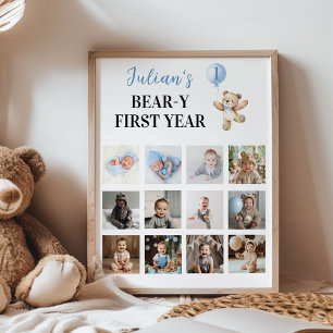 Poster Ballotte Bleue Ours Teddy Première année Photo Jal