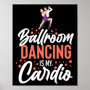 Poster Ballroom Dancing Débutant Musique Danseuse Cours