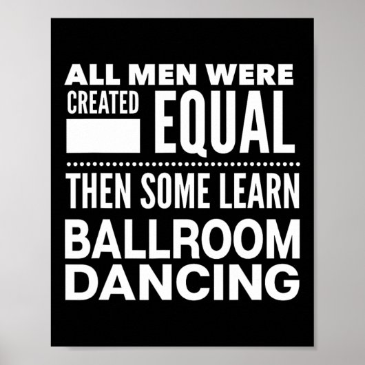 Poster Ballroom Dancing Men Danseuses Danseuses Danseuses (Devant)