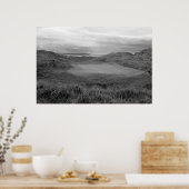 Poster Ballybunion noir et blanc liens golf (Cuisine)