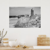 Poster ballybunion noir et blanc ruines château (Cuisine)