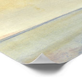 Poster Balnéaire avec coucher de soleil Orange (Coin)