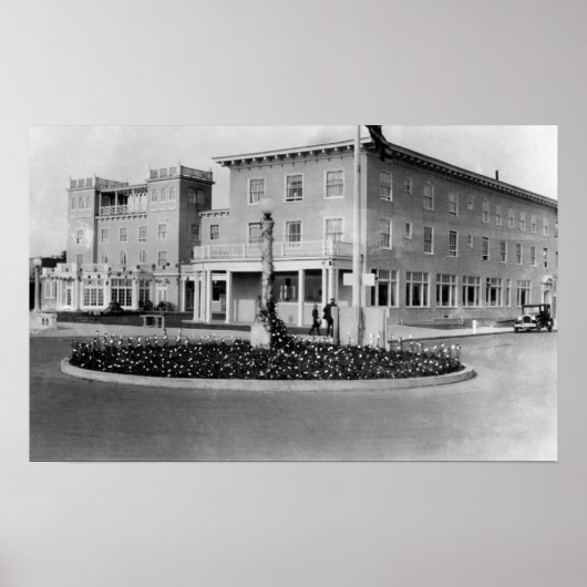 Poster Balnéaire, Oregon Vue de l'Hôtel Balnéaire Photogr (Devant)