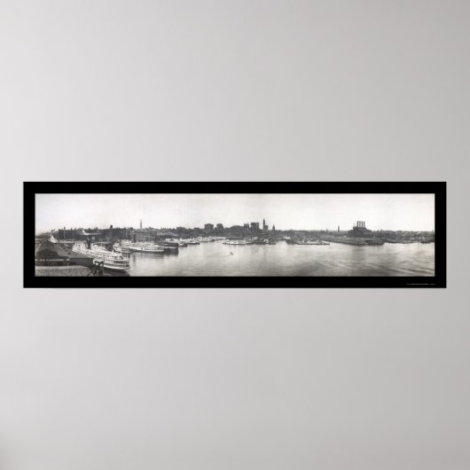 Poster Baltimore Harbour, MD Photo 1912 (Devant)
