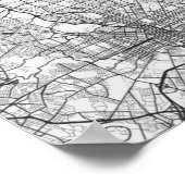 Poster Baltimore Maryland City Skyline avec carte (Coin)