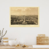 Poster Baltimore, MD Carte panoramique - 1862 (Cuisine)