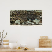 Poster Baltimore, MD Carte panoramique - 1870 (Cuisine)