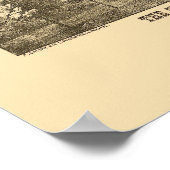 Poster Baltimore, MD Carte panoramique - 1880 (Coin)