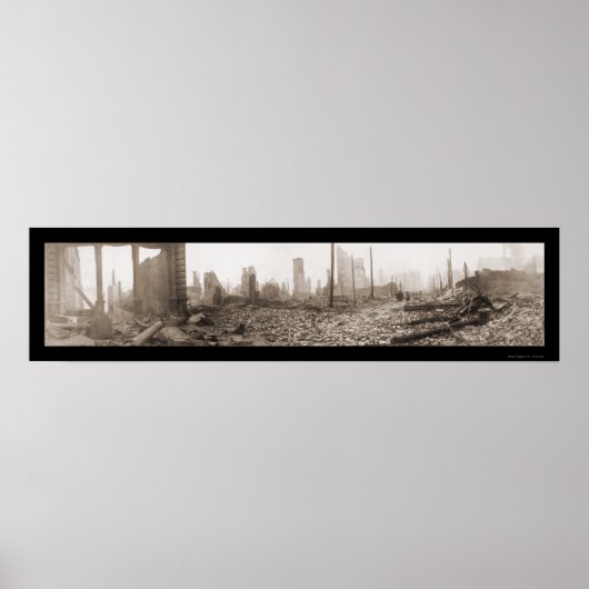Poster Baltimore MD Post Fire Photo 1904 (Devant)