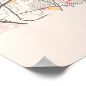 Poster Baltimore - Plan de la ville de Maryland Chalk (Coin)