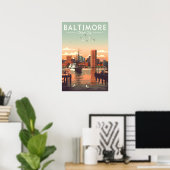 Poster Baltimore vintage (Bureau à domicile)