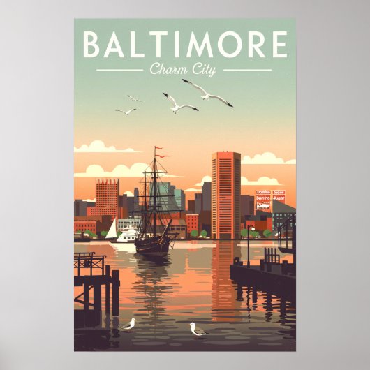 Poster Baltimore vintage (Devant)