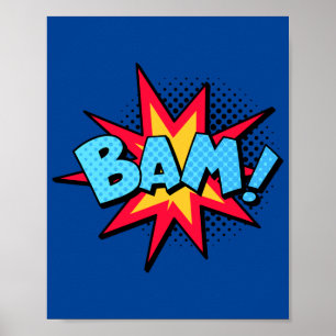 Poster Bam ! Éclatement dynamique de la bande dessinée