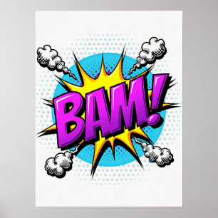 Poster BAM ! Explosion de souffle de pop - Art de style c
