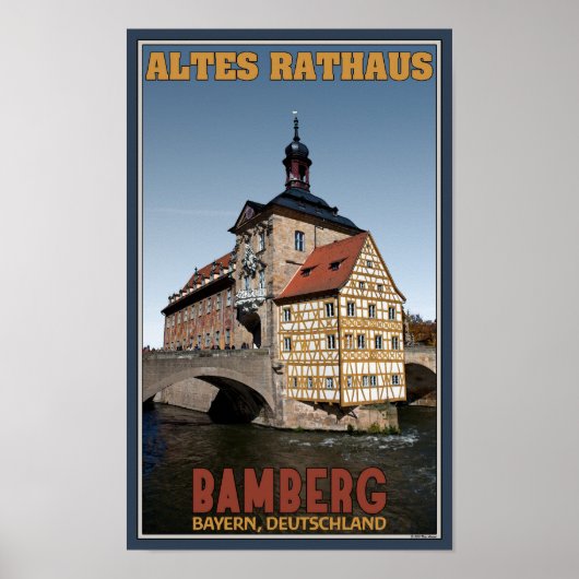 Poster Bamberg - Altes Rathaus Portrait (Devant)