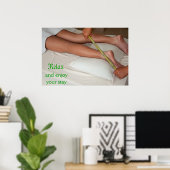 Poster Bamboo Massage On Ankle (Bureau à domicile)