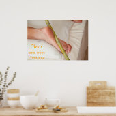 Poster Bamboo Massage On Bottom of foot (Cuisine)