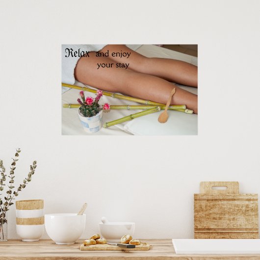 Poster Bamboo Massage Tools Beside Legs (Cuisine)
