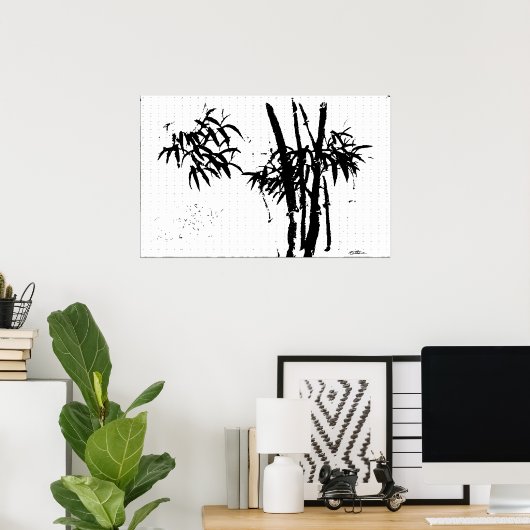 Poster Bambou (Bureau à domicile)