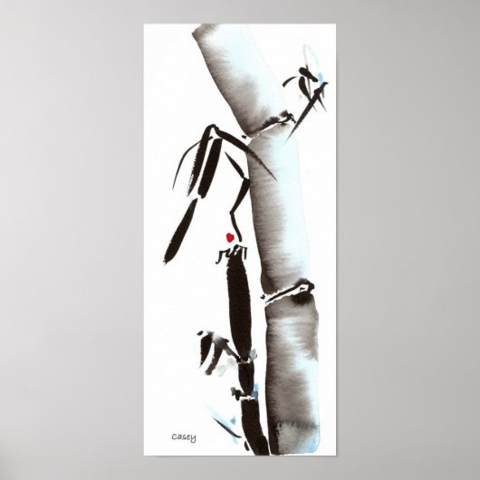 Poster Bambou bleu minuit (Devant)