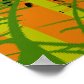 Poster Bambou et léopard tropicaux (Coin)