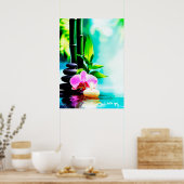 Poster Bambou et orchidée (Cuisine)