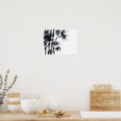 Poster Bambou japonais plante minimal. (Cuisine)
