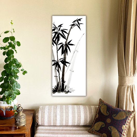 Poster Bambou noir - Encre