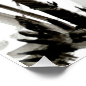 Poster Bambou noir - Encre (Coin)