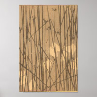 Bambou vintage japonais d'art mural
