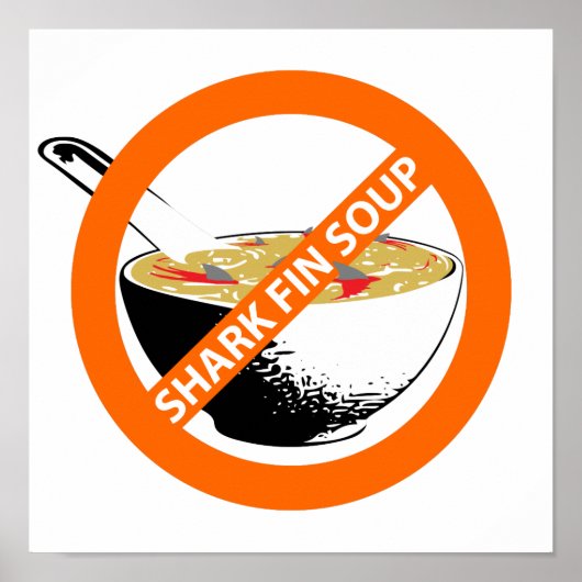 POSTER BAN SHARK FIN SOUP (Devant)