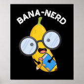 Poster Bana nerd Fruit drôle Pun Nerd Dark BG (Devant)