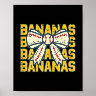 Poster Banana Bow Ruban Fruit Femmes Filles Enfants T-shi