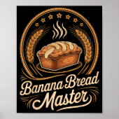Poster Banana Bread Master Baker Chef Humor Fall Baking L (Devant)