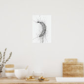 Poster Banana Fruit Grey (Cuisine)