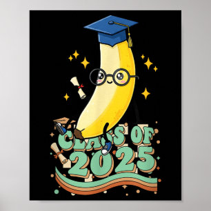 Poster Banana Graduate Cl De 2025 Enfants Hommes Femmes G