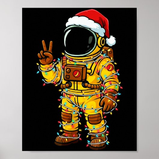 Poster Bananaut Space Explorer - Christmas Astronaut Ligh (Devant)