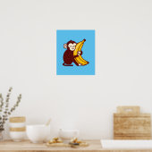 Poster Banane d'amour de singe (Cuisine)