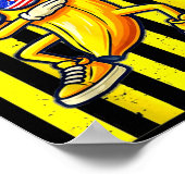 Poster Banane Graphique Drapeau Américain Rétro Faisant l (Coin)