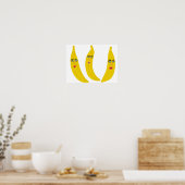Poster Banane lunaire Trio Art (Cuisine)
