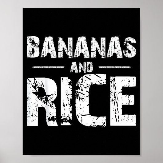 Poster Bananes et riz (Devant)